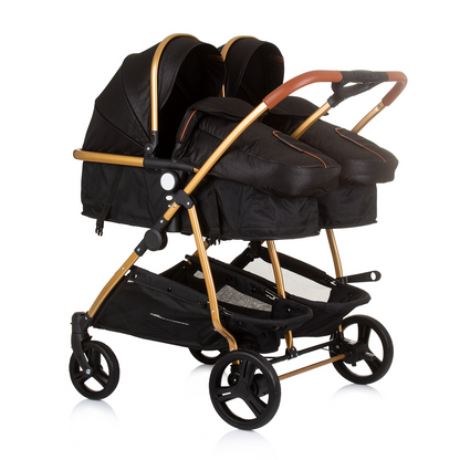 KINDERWAGEN FÜR ZWEI KINDER DUO SMART OBSIDIAN / GOLD