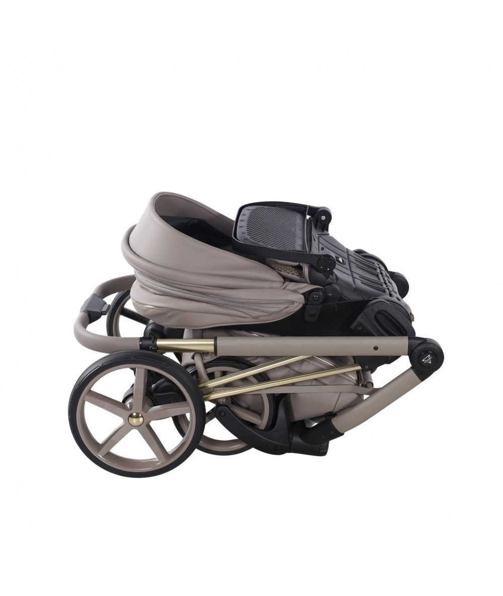 Junama Diamond Cubby Kombi-Kinderwagen - Cappuccino/Gold