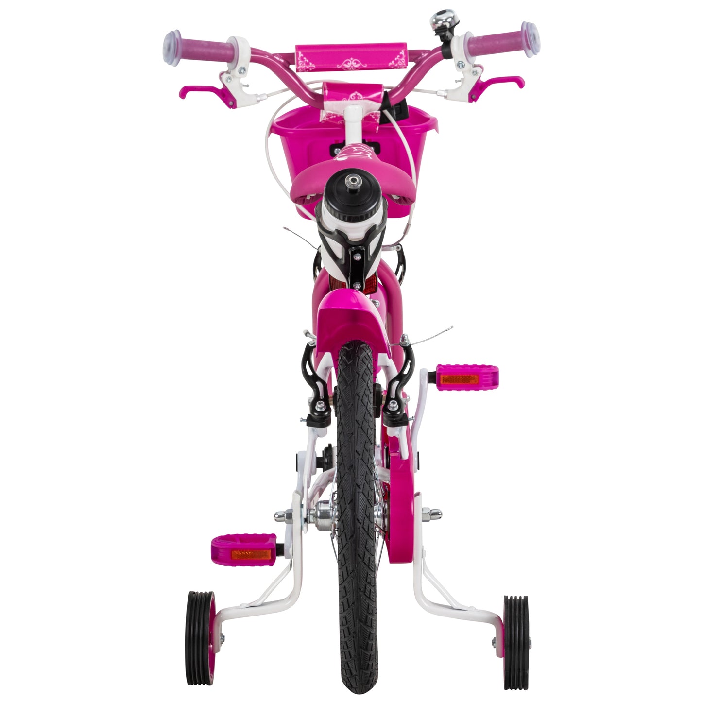 Kinderfahrrad Daisy 16 Zoll, pink, Stützräder, Korb, V-Brake-Bremsen, Antirutschgriffe
