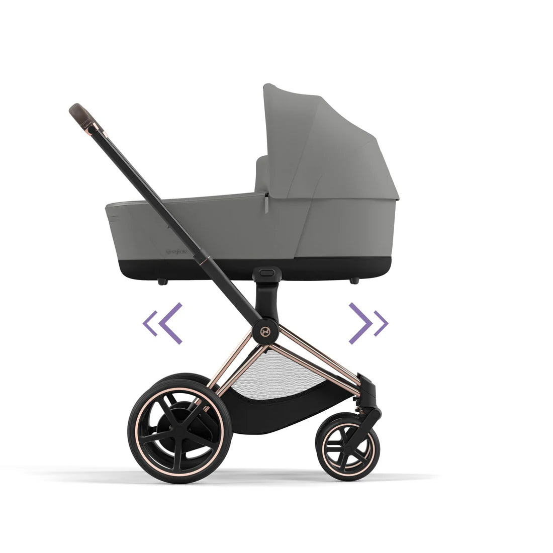 CYBEX e-PRIAM Set Gestell in Roségold - Mirage Grey