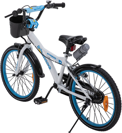 Kinderfahrrad Donaldo 20 Zoll, V-Brake-Bremsen, höhenverstellbar, Seitenständer, Korb