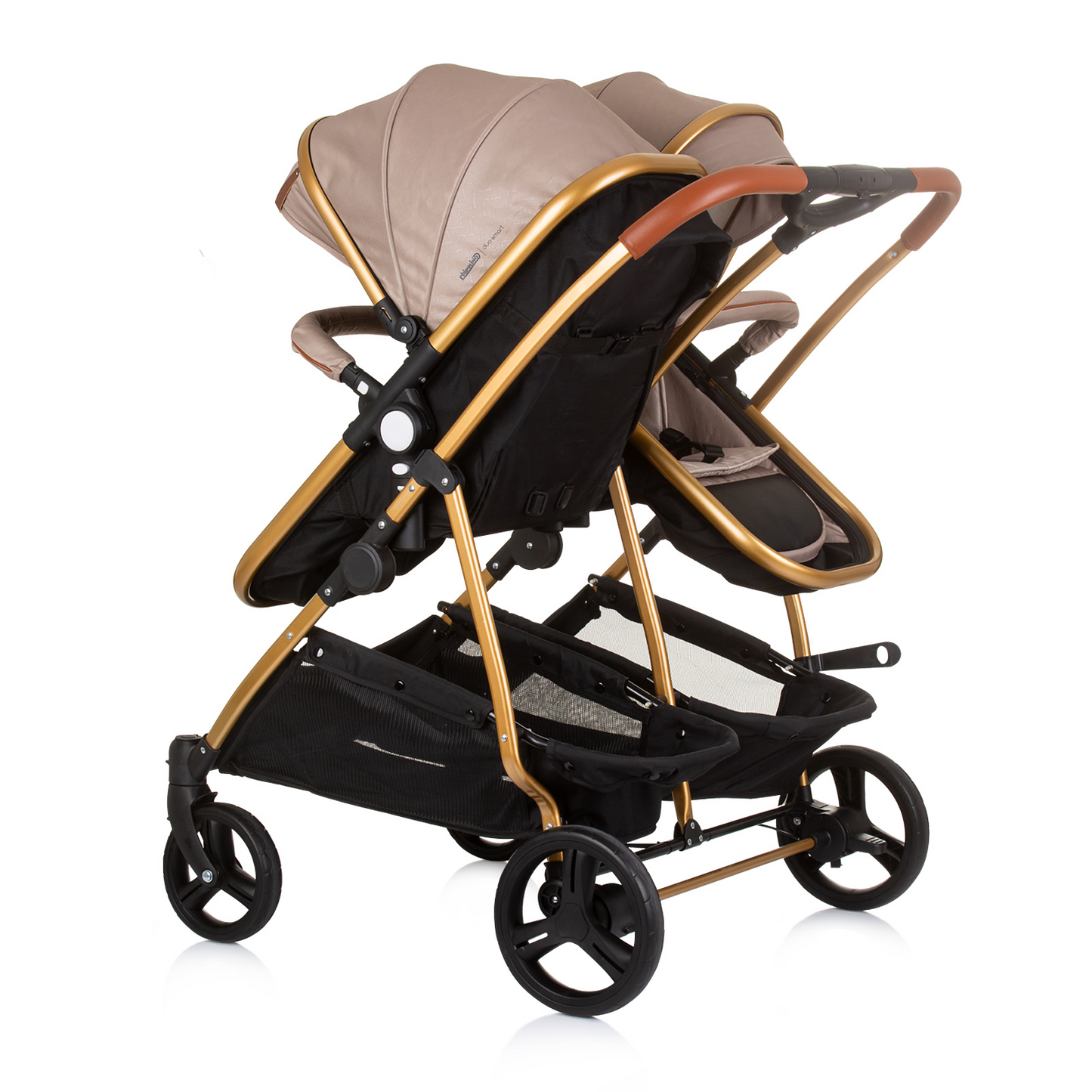 KINDERWAGEN FÜR ZWEI KINDER DUO SMART GOLDBEIGE