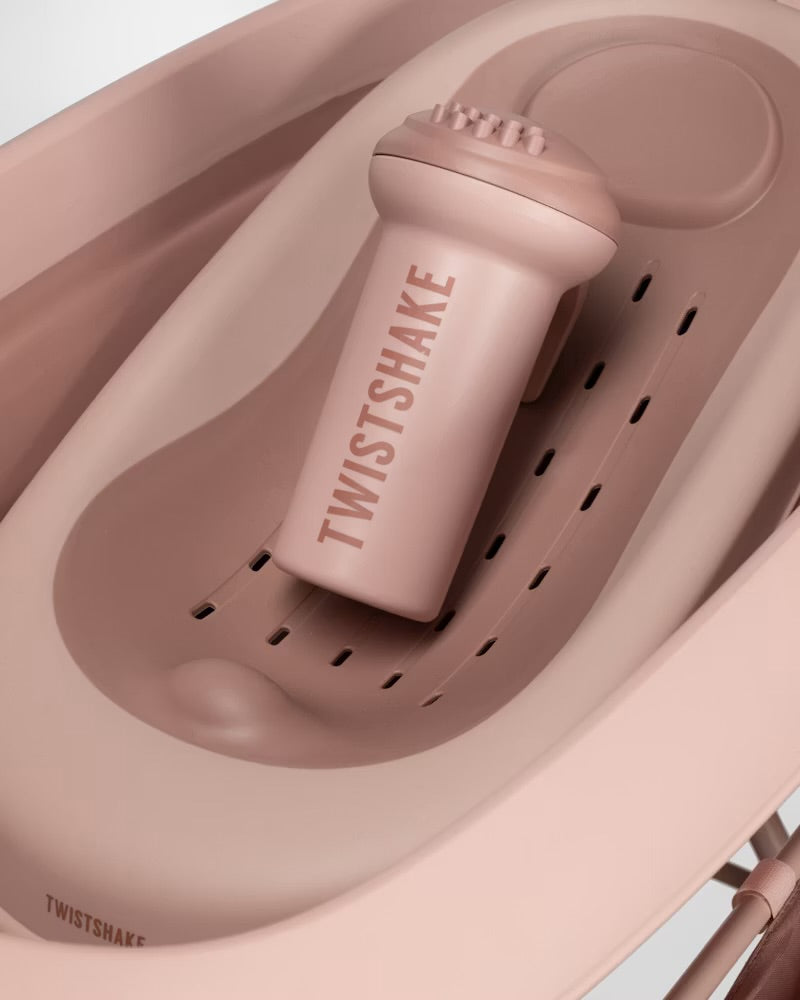TWISTSHAKE Luxus-Badeset Pink - Zusammenklappbare Badewanne mit Badeständer