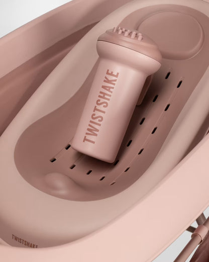 TWISTSHAKE Luxus-Badeset Pink - Zusammenklappbare Badewanne mit Badeständer