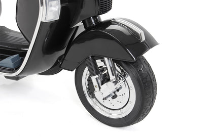 Kinder-Elektroroller Vespa, lizenziert, EVA-Reifen, LED-Scheinwerfer, Koffer, Soundmodul, Stützräder