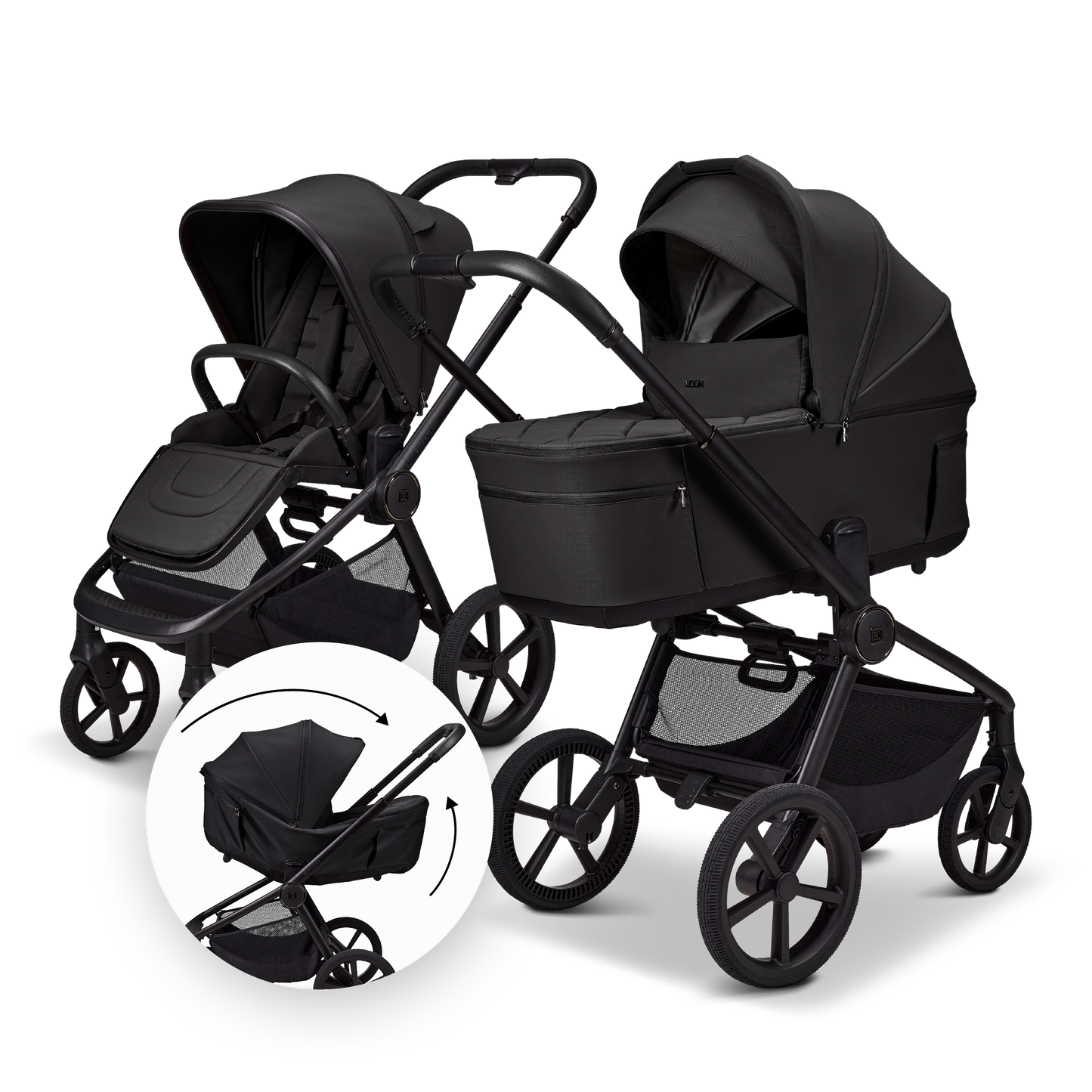 MOON 2in1 Kombikinderwagen RESEA Fold - Onyx