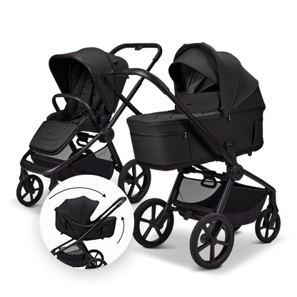 MOON 2in1 Kombikinderwagen RESEA Fold - Onyx