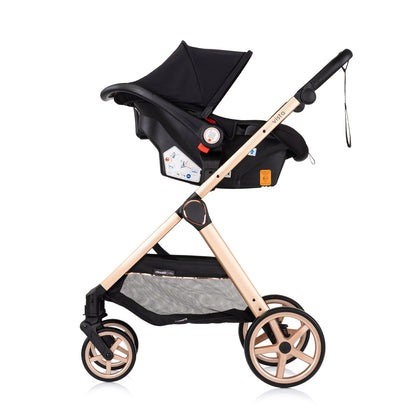 3-in-1 VERWANDELBARER KINDERWAGEN „VISTA“ BROMBEER