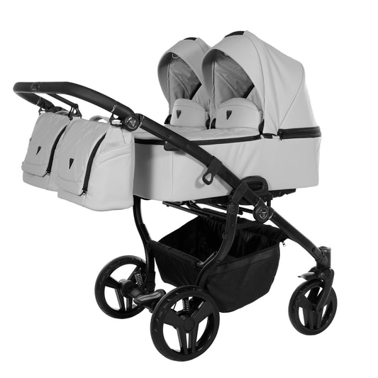 Zwillings-/Geschwisterwagen JUNAMA DUO V3 - ECO GREY