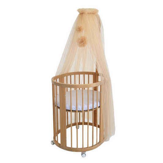 Baldachin mit Pompons, hautfarben