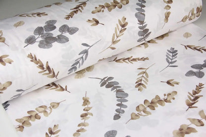 Baumwolllaken „Grau-beige Zweige“ (60x72 cm)