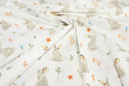 Baumwolllaken, bunte Hasen