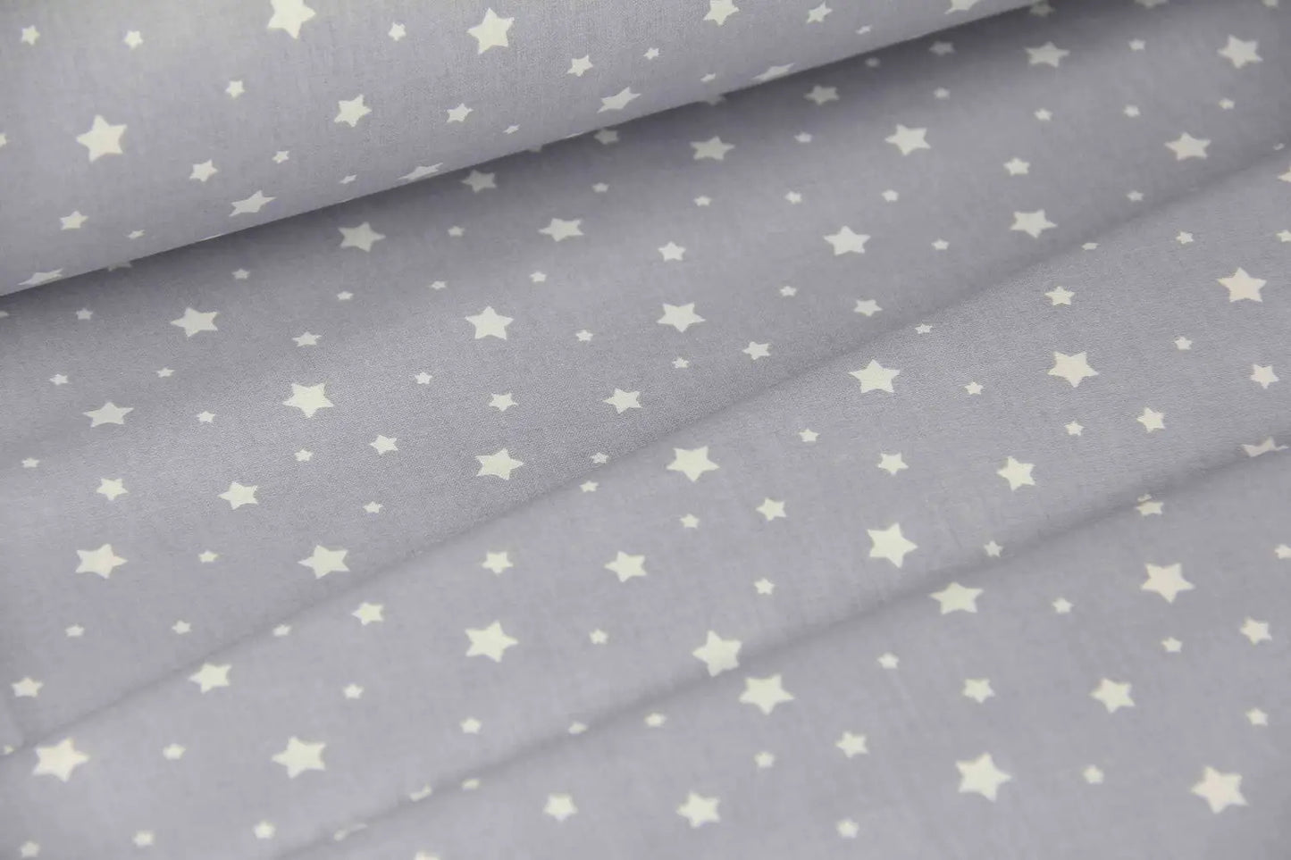 Baumwolllaken, grau, weiße Sterne