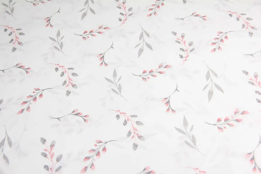 Baumwolllaken, rosa Zweige