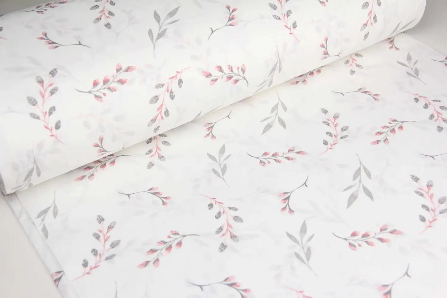 Baumwolllaken, rosa Zweige