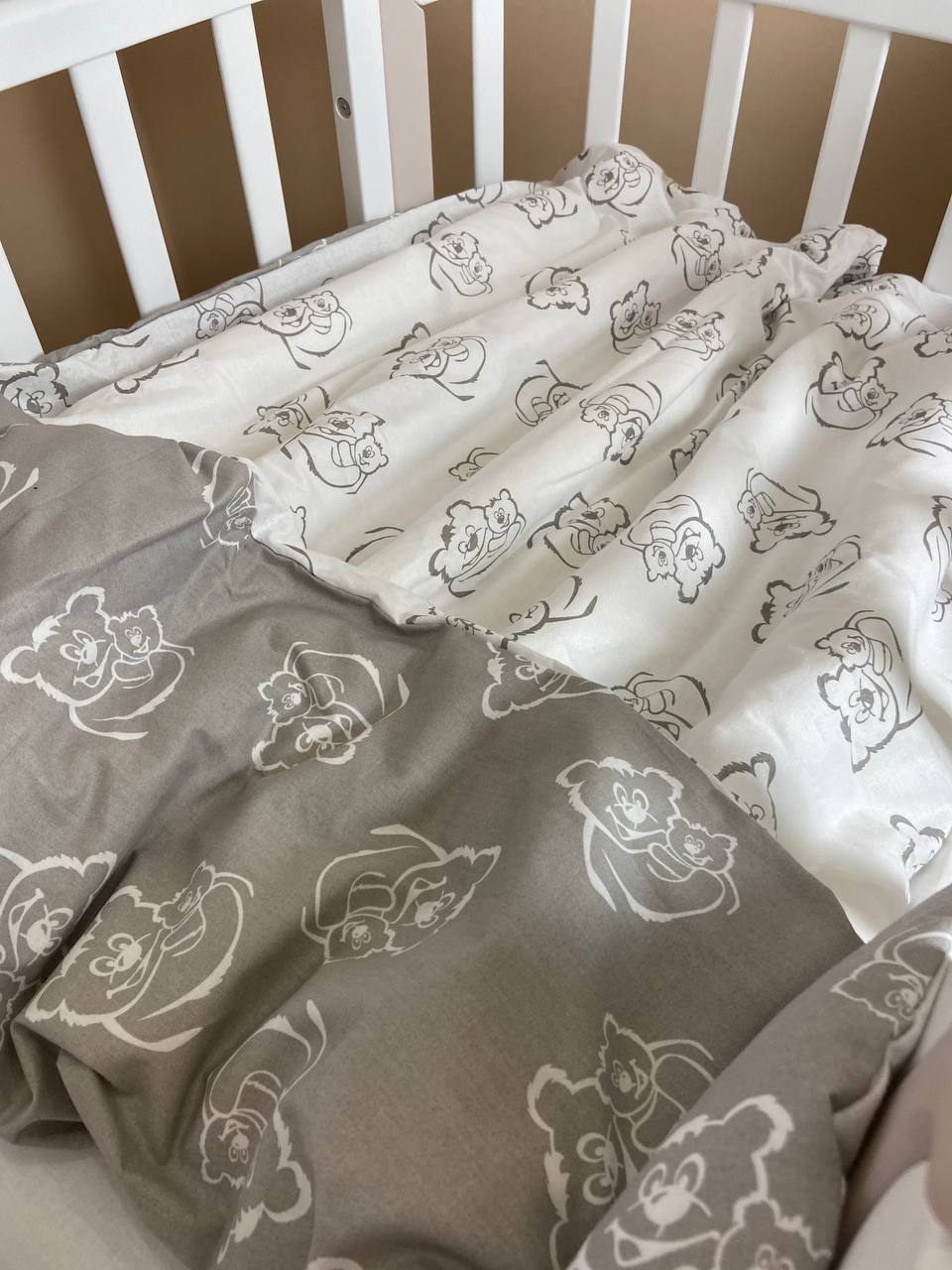 Bettbezug mit verdecktem Reißverschluss aus Baumwolle