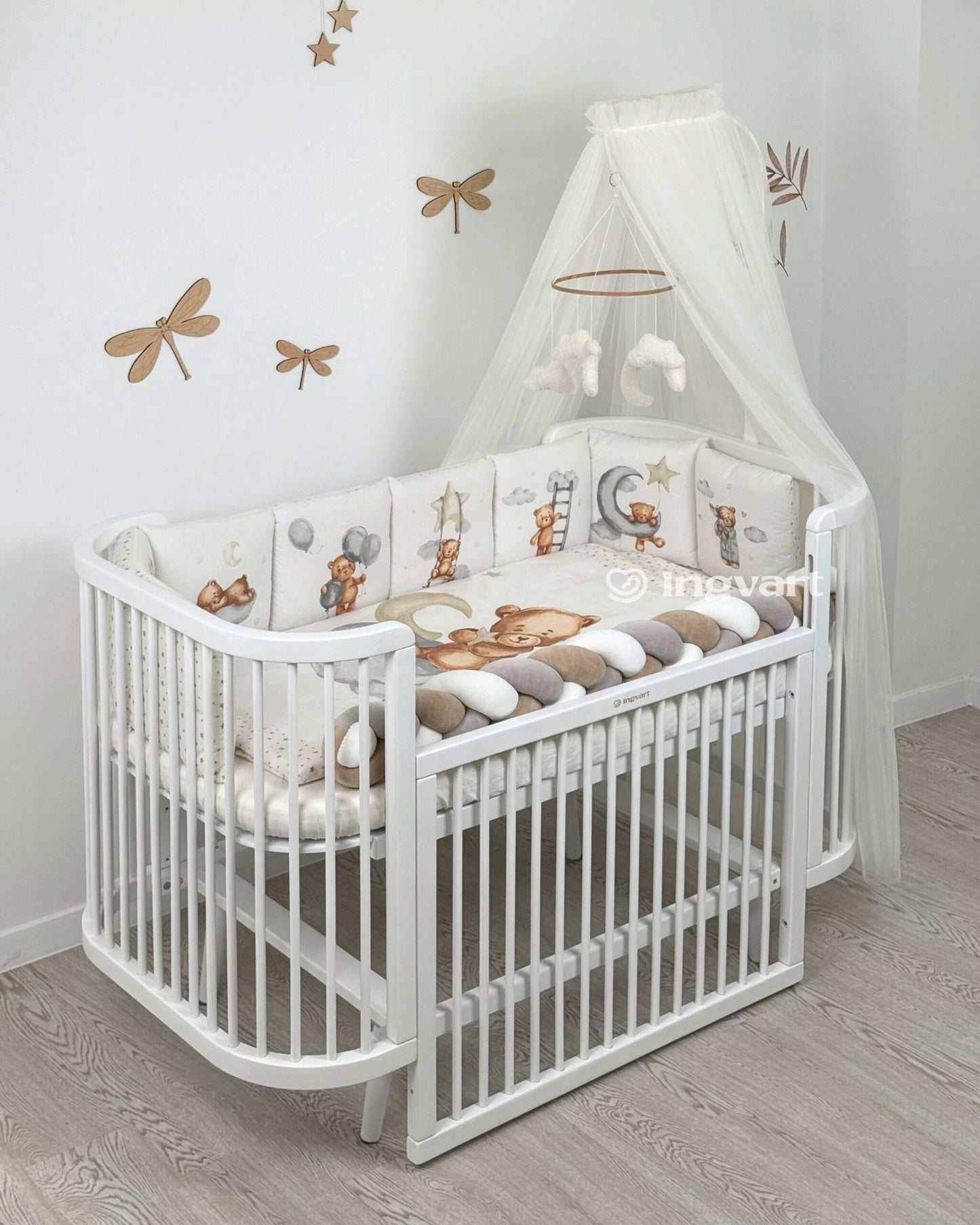 Bettwäsche-Set „Bärte auf grauen Wolken“