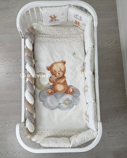 Bettwäsche-Set „Bärte auf grauen Wolken“