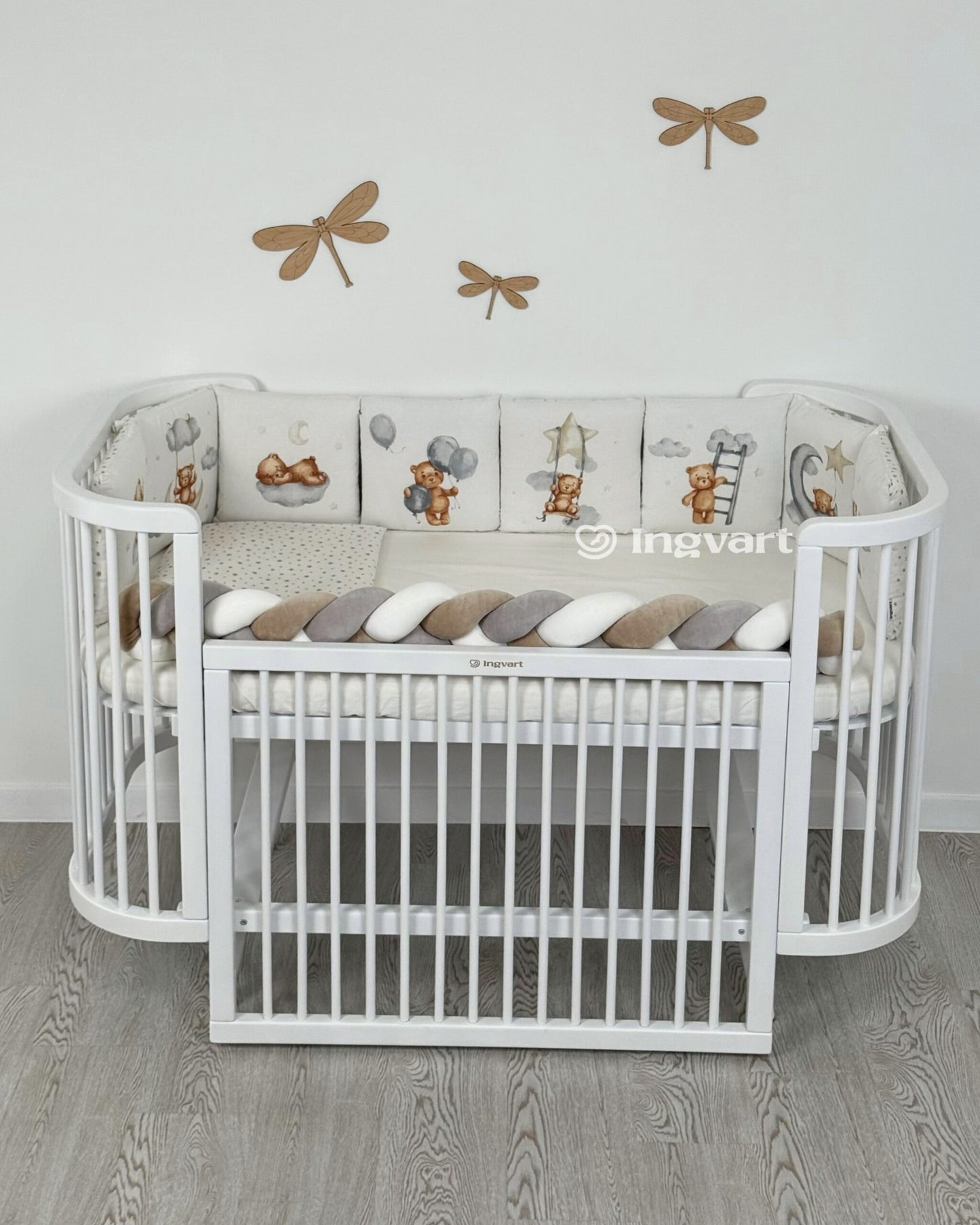 Bettwäsche-Set „Bärte auf grauen Wolken“