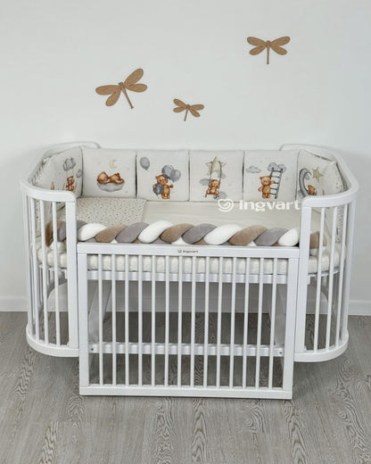 Bettwäsche-Set „Bärte auf grauen Wolken“