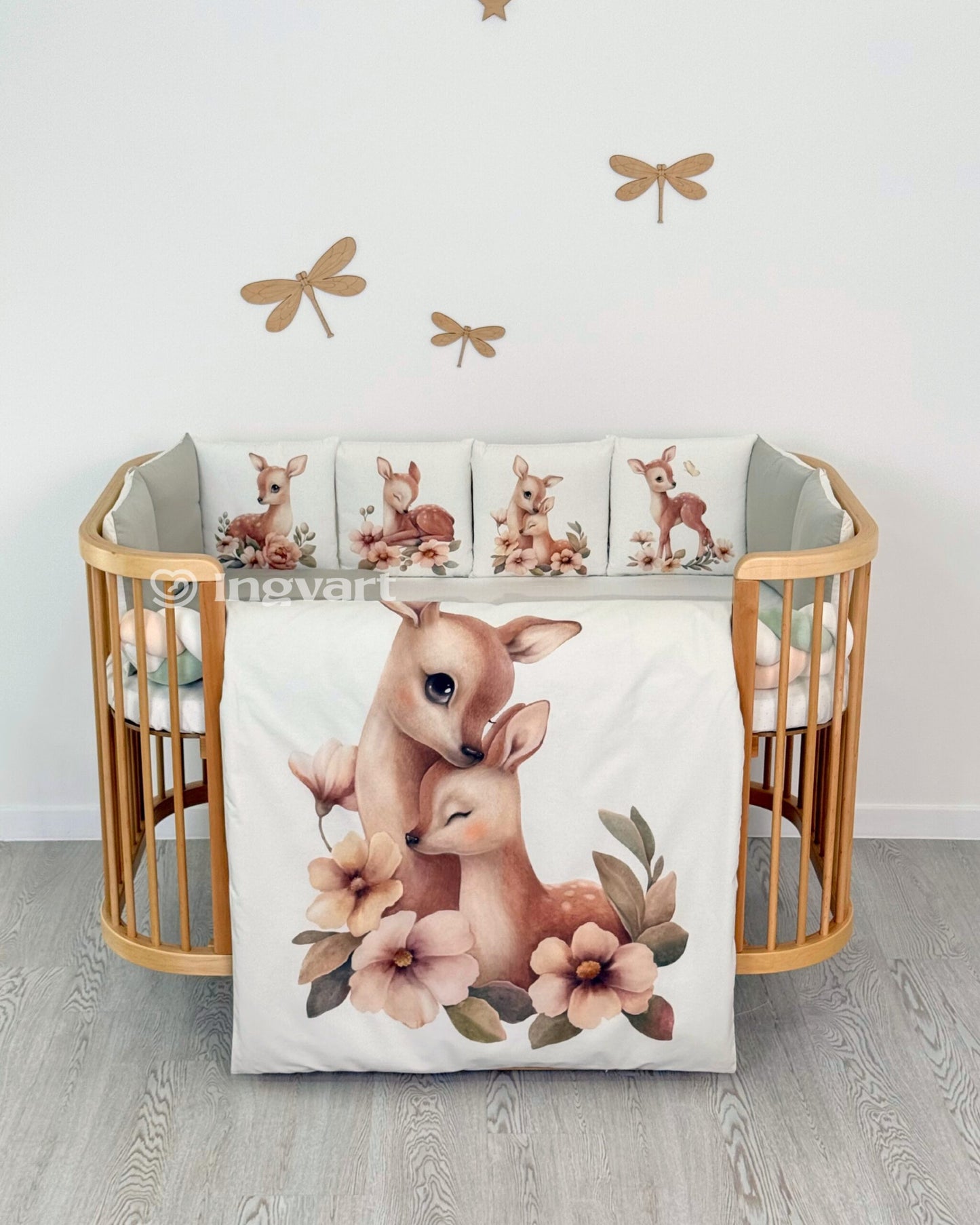 Bettwäsche-Set „Hirsch mit Schmetterling“