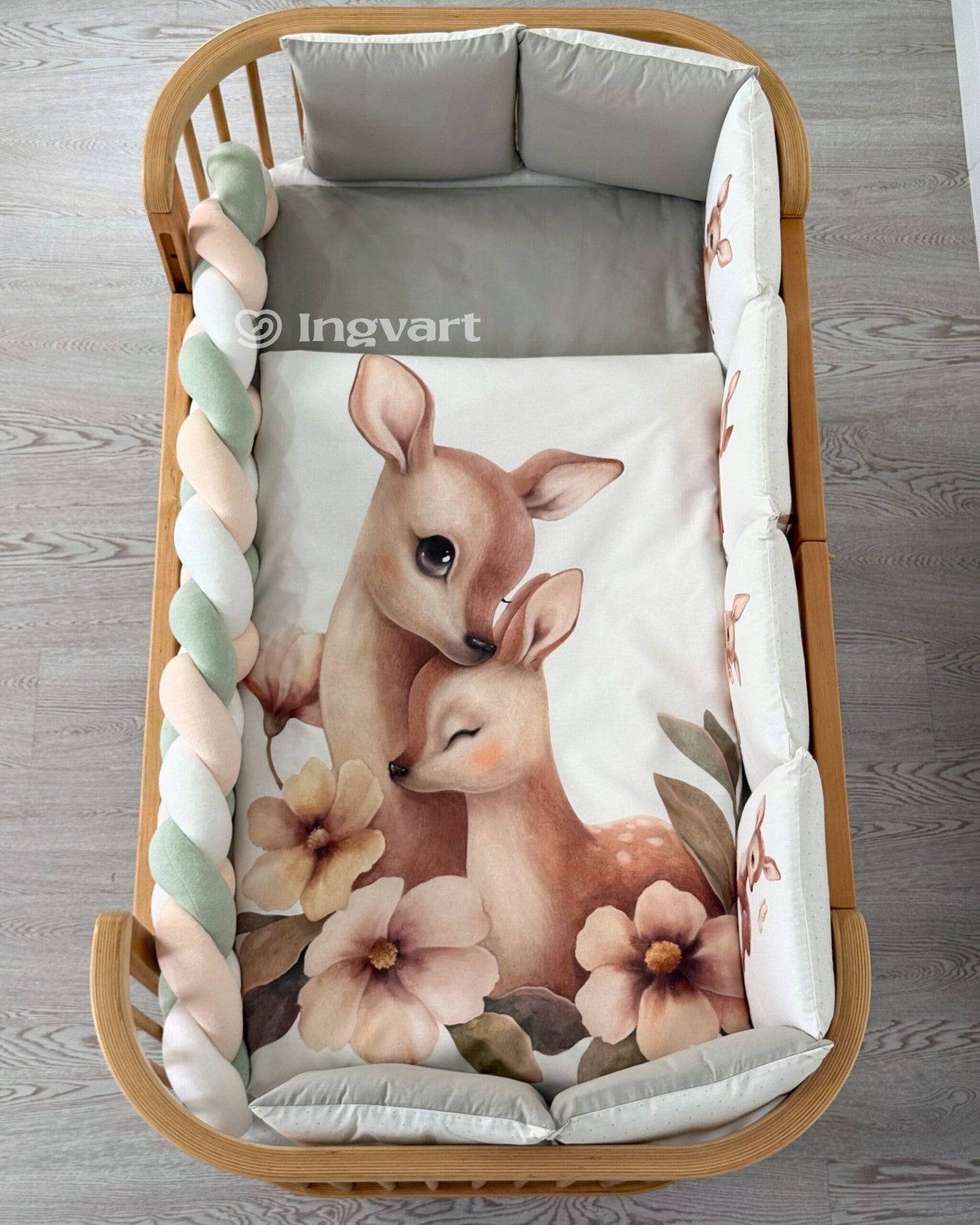 Bettwäsche-Set „Hirsch mit Schmetterling“