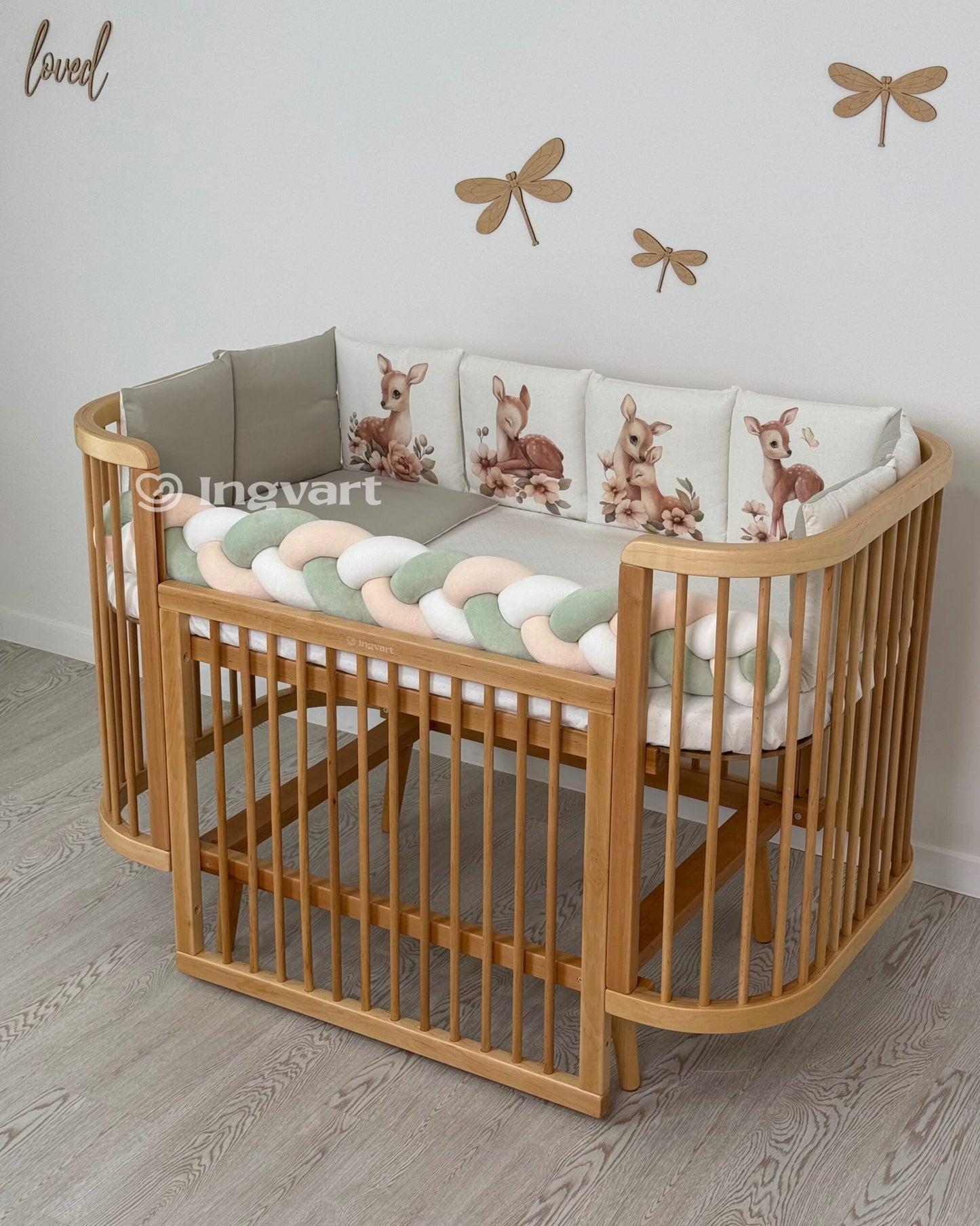 Bettwäsche-Set „Hirsch mit Schmetterling“