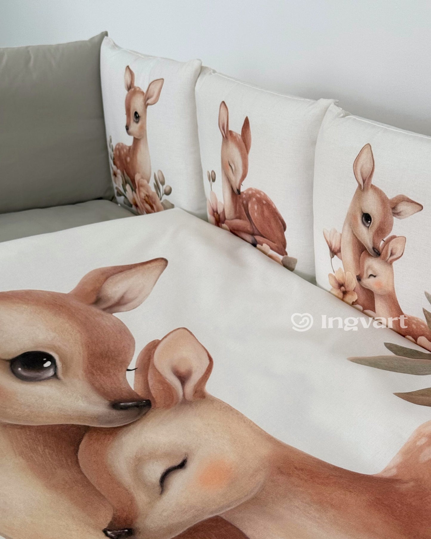 Bettwäsche-Set „Hirsch mit Schmetterling“