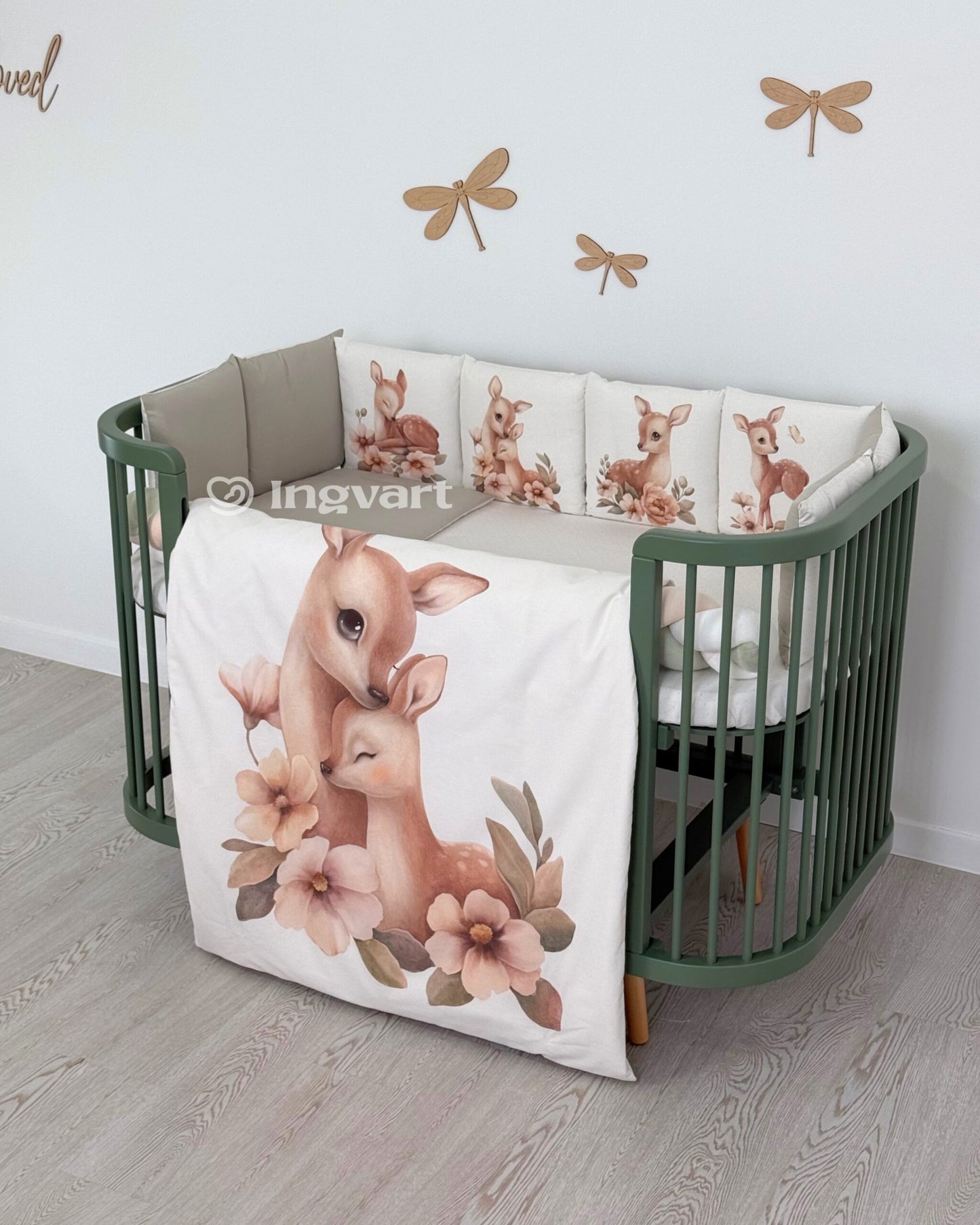 Bettwäsche-Set „Hirsch mit Schmetterling“