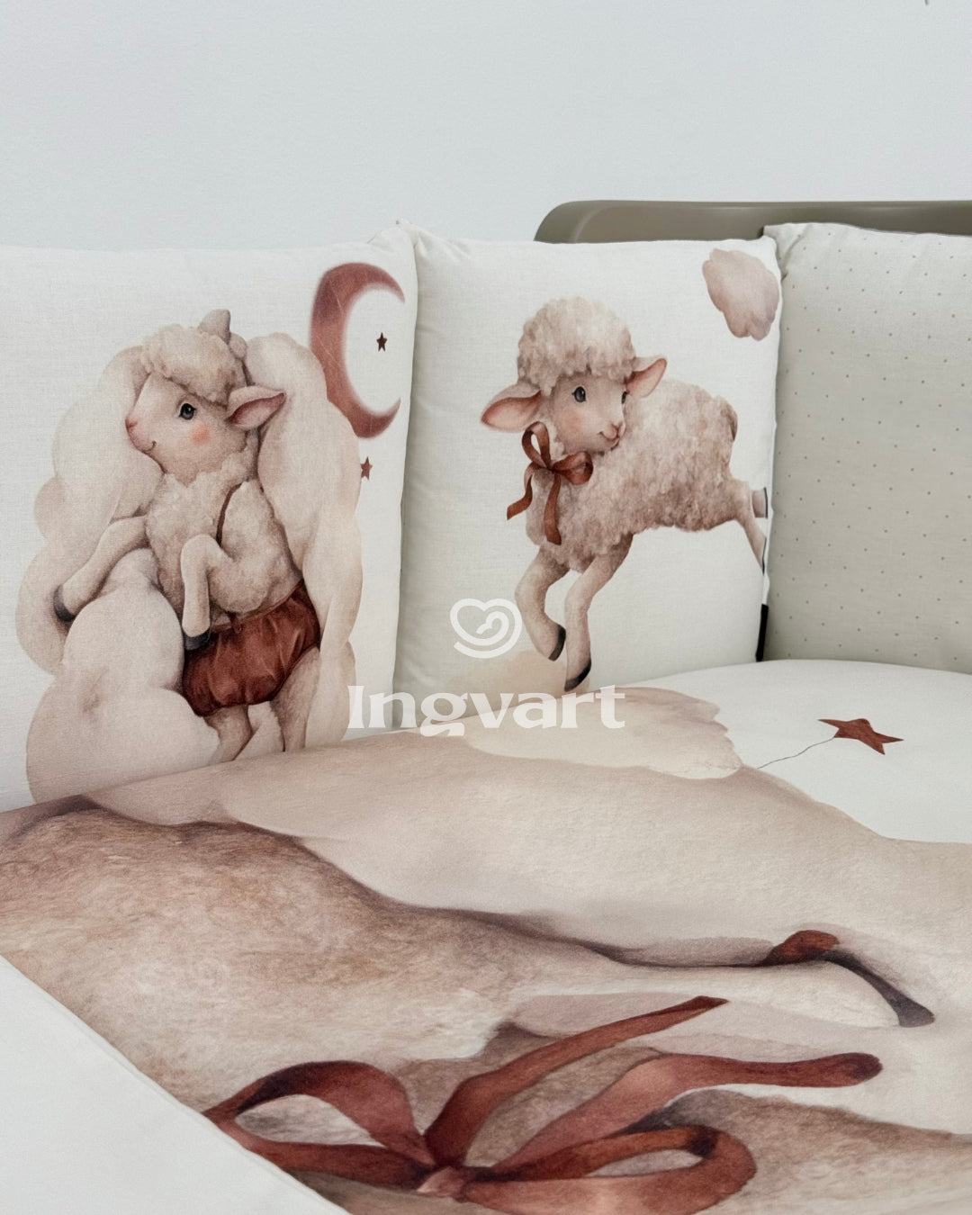 Bettwäsche-Set „Lamm auf den Wolken“