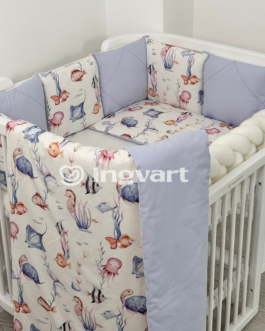 Bettwäsche-Set „Ozean-Aquarell“