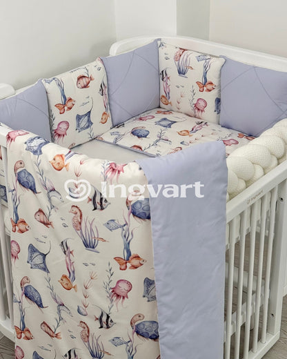 Bettwäsche-Set „Ozean-Aquarell“