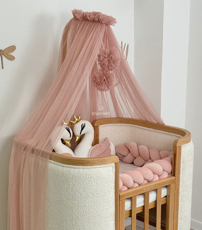 Bettwäsche-Set „Schwäne und Schmetterlinge“ Puder