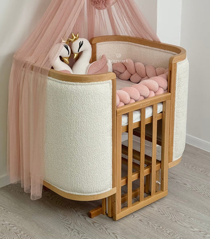 Bettwäsche-Set „Schwäne und Schmetterlinge“ Puder