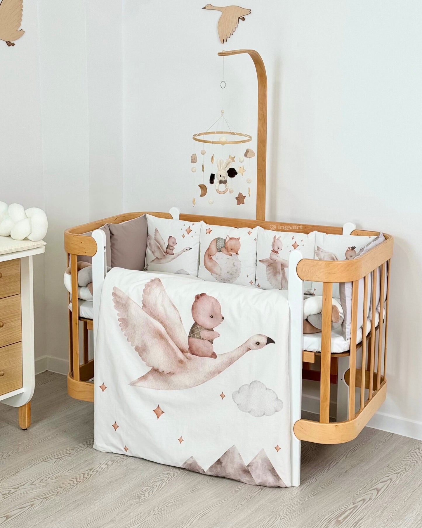 Bettwäsche-Set „Tier auf Gänsen“