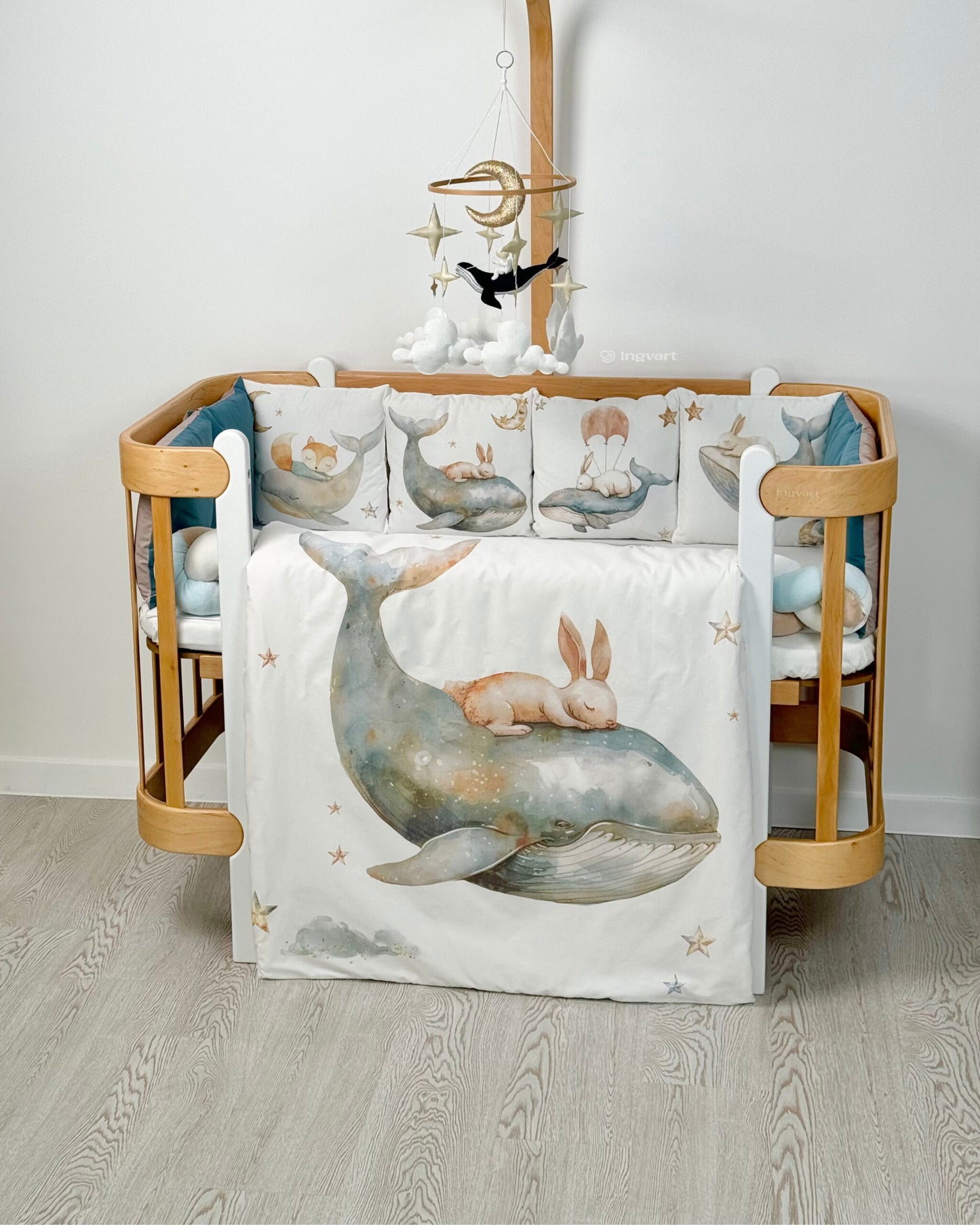 Bettwäsche-Set „Tier auf Walen“