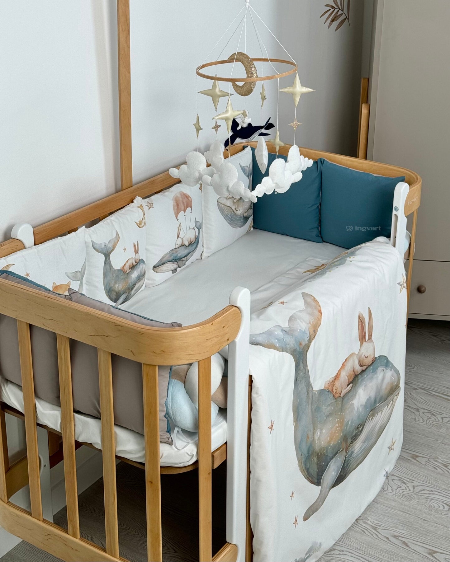 Bettwäsche-Set „Tier auf Walen“