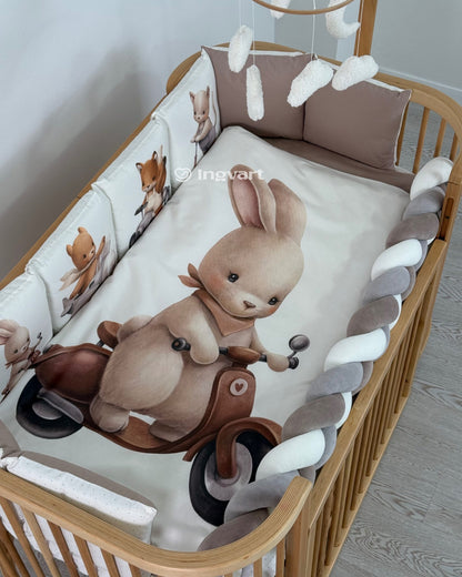 Bettwäsche-Set „Tiere auf Autos“