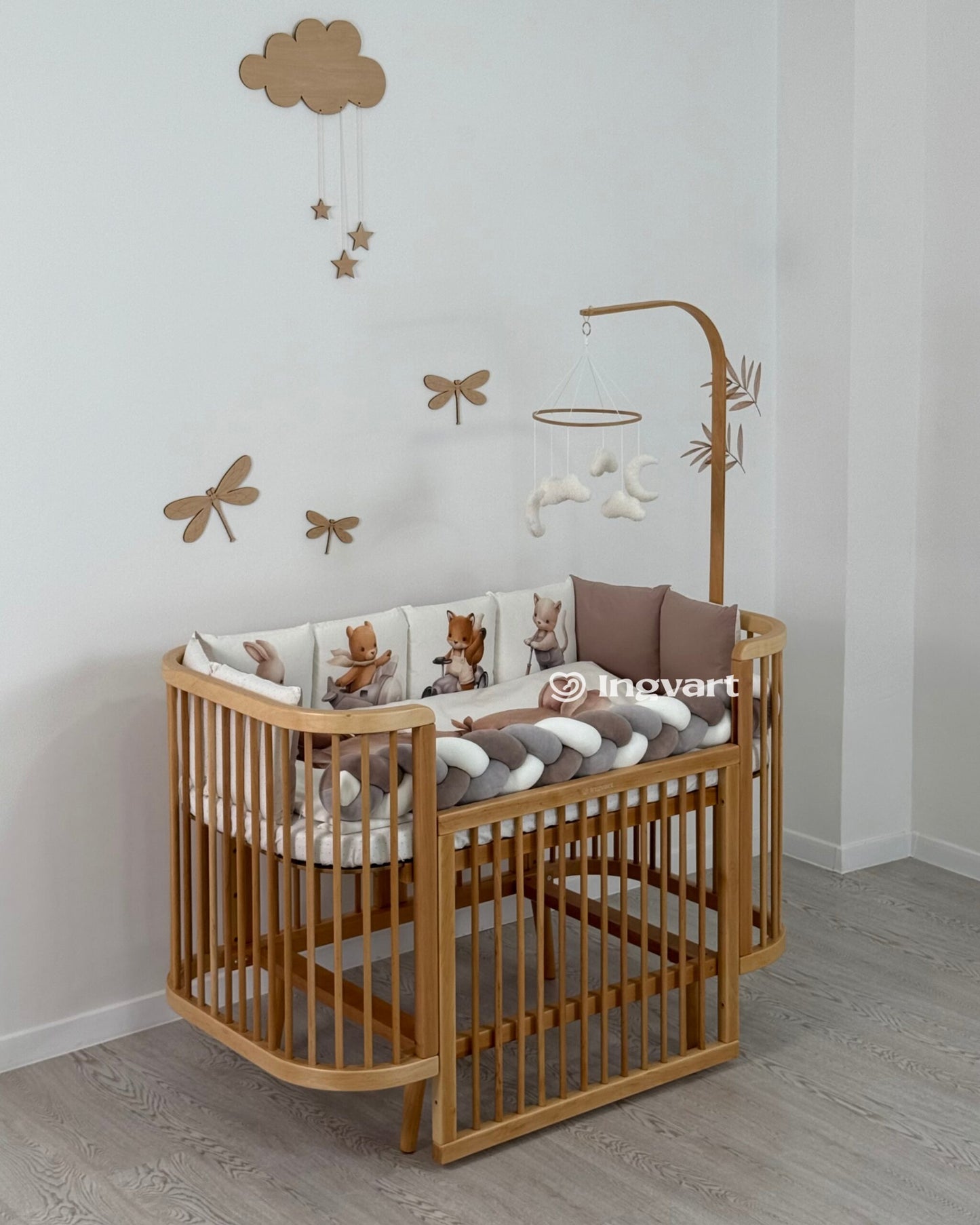 Bettwäsche-Set „Tiere auf Autos“