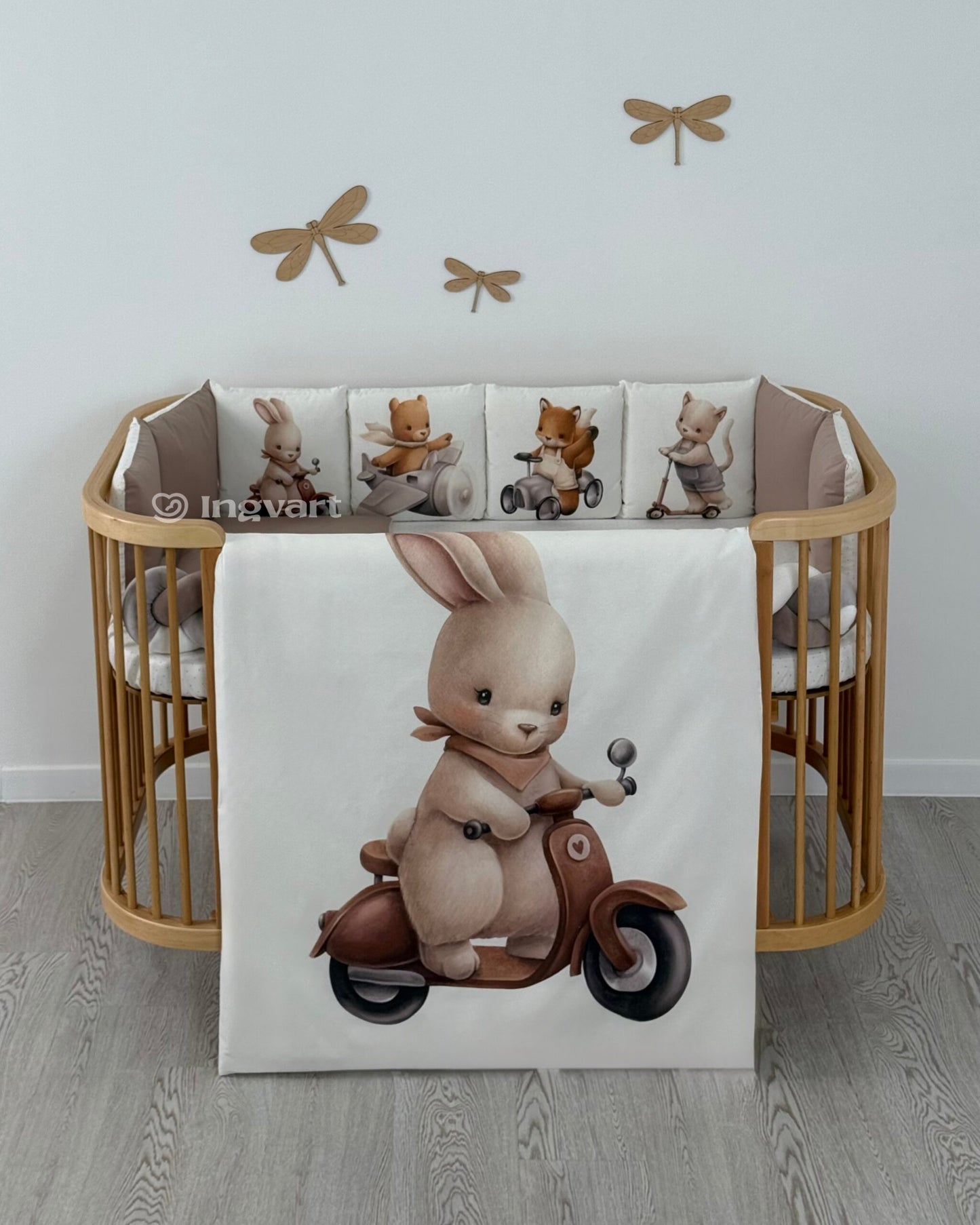 Bettwäsche-Set „Tiere auf Autos“