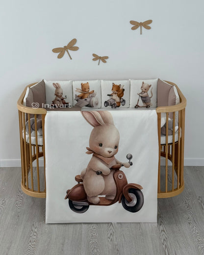 Bettwäsche-Set „Tiere auf Autos“