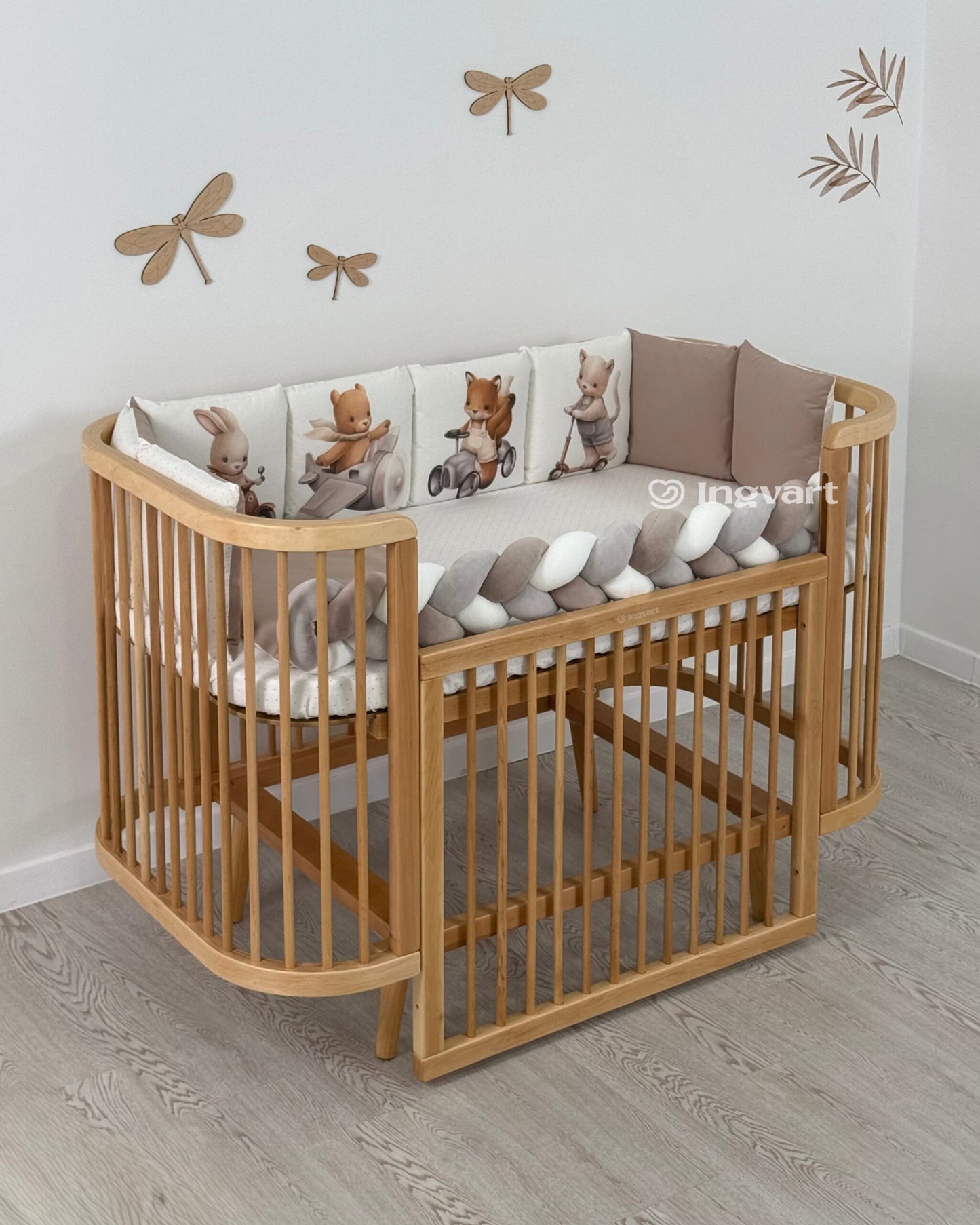 Bettwäsche-Set „Tiere auf Autos“