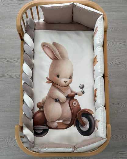 Bettwäsche-Set „Tiere auf Autos“