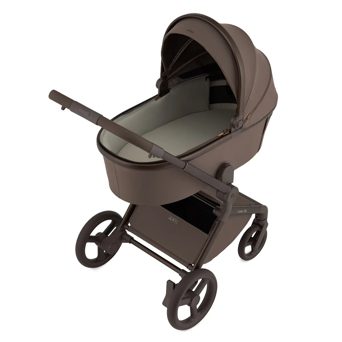 BUNDLE SET: ANEX FLO BROWNY Kombi-Kinderwagen 4in1 inkl. NUNA ARRA FLEX BABYSCHALE & BASE NEXT