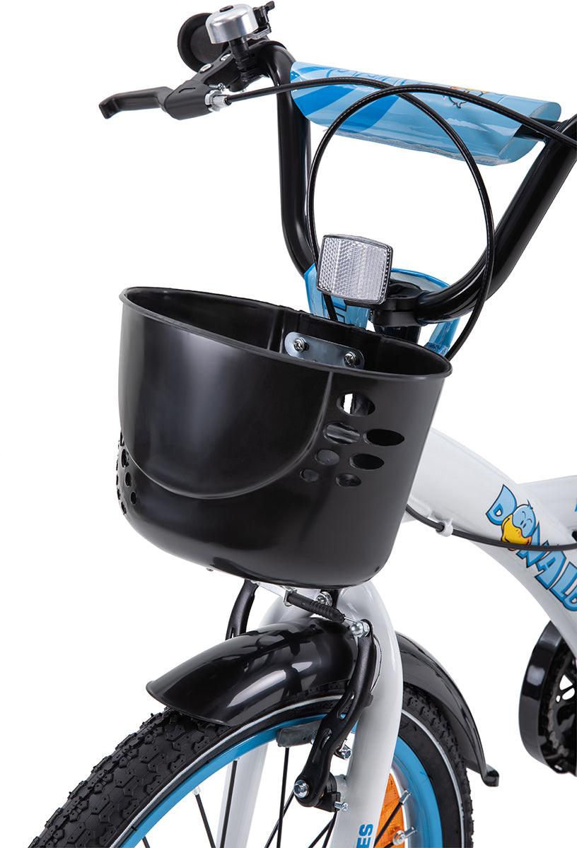 Kinderfahrrad Donaldo 20 Zoll, V-Brake-Bremsen, höhenverstellbar, Seitenständer, Korb