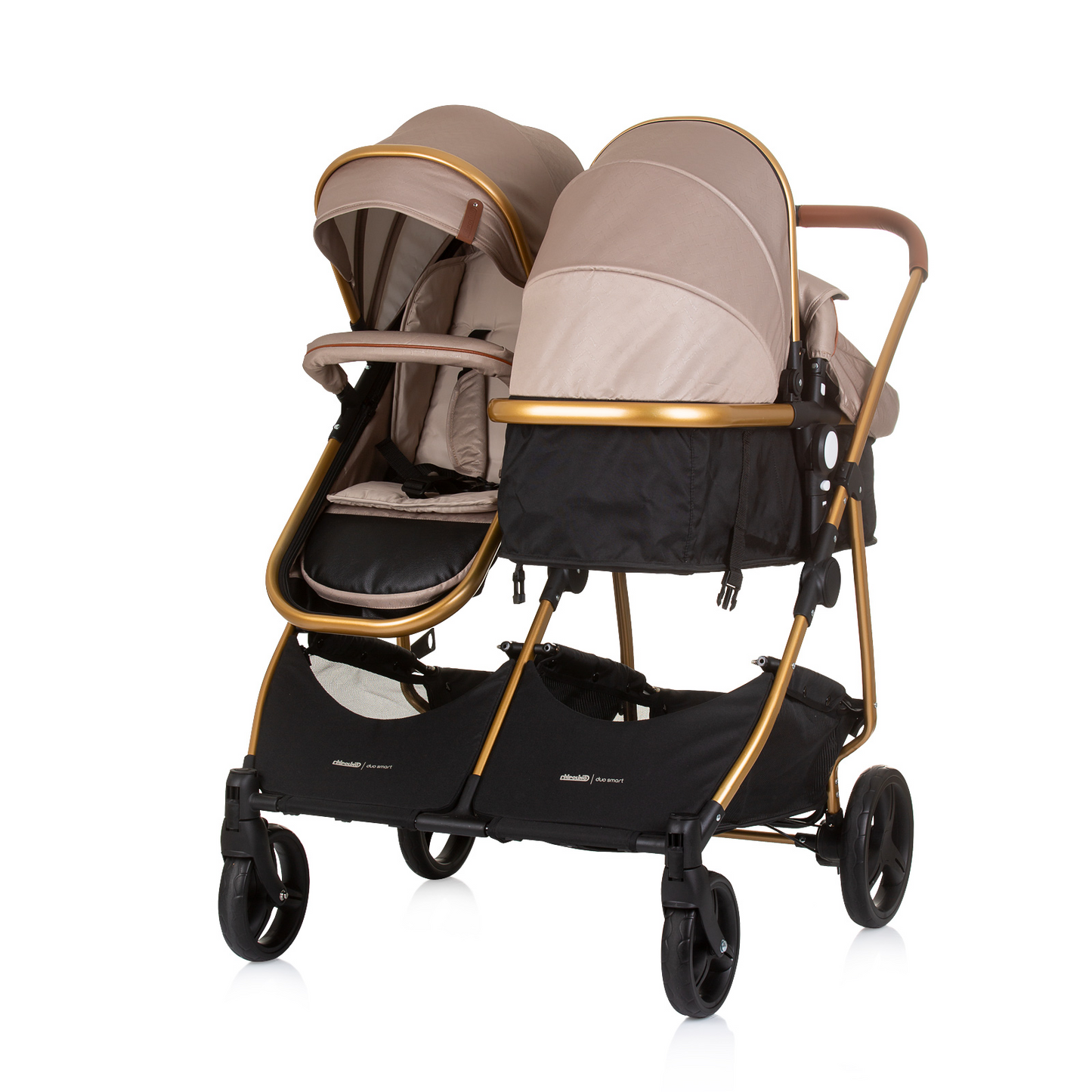 KINDERWAGEN FÜR ZWEI KINDER DUO SMART GOLDBEIGE