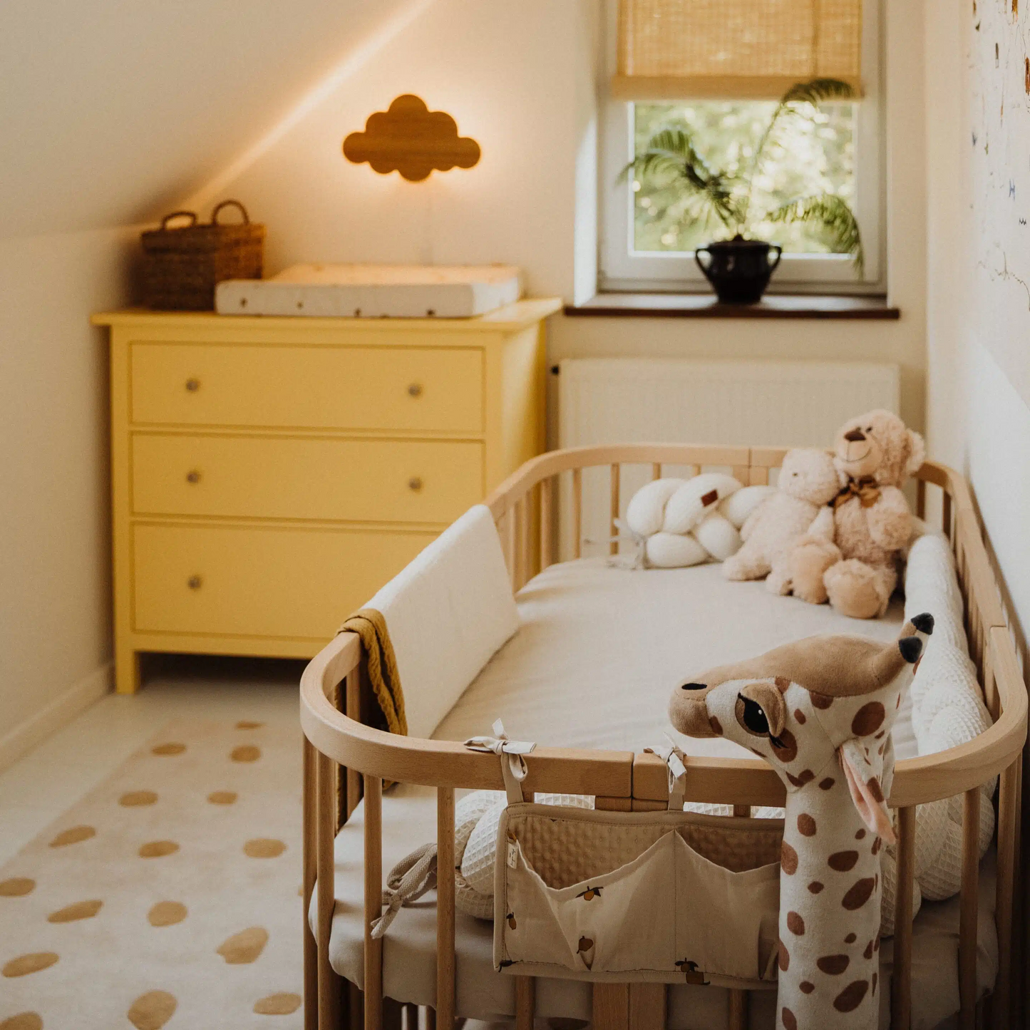 QUADRATISCHES BABYBETT - WALDIN NATUR