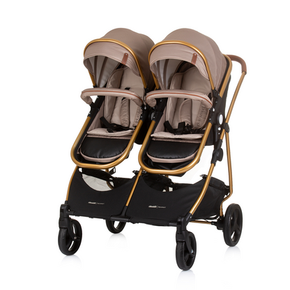 KINDERWAGEN FÜR ZWEI KINDER DUO SMART GOLDBEIGE