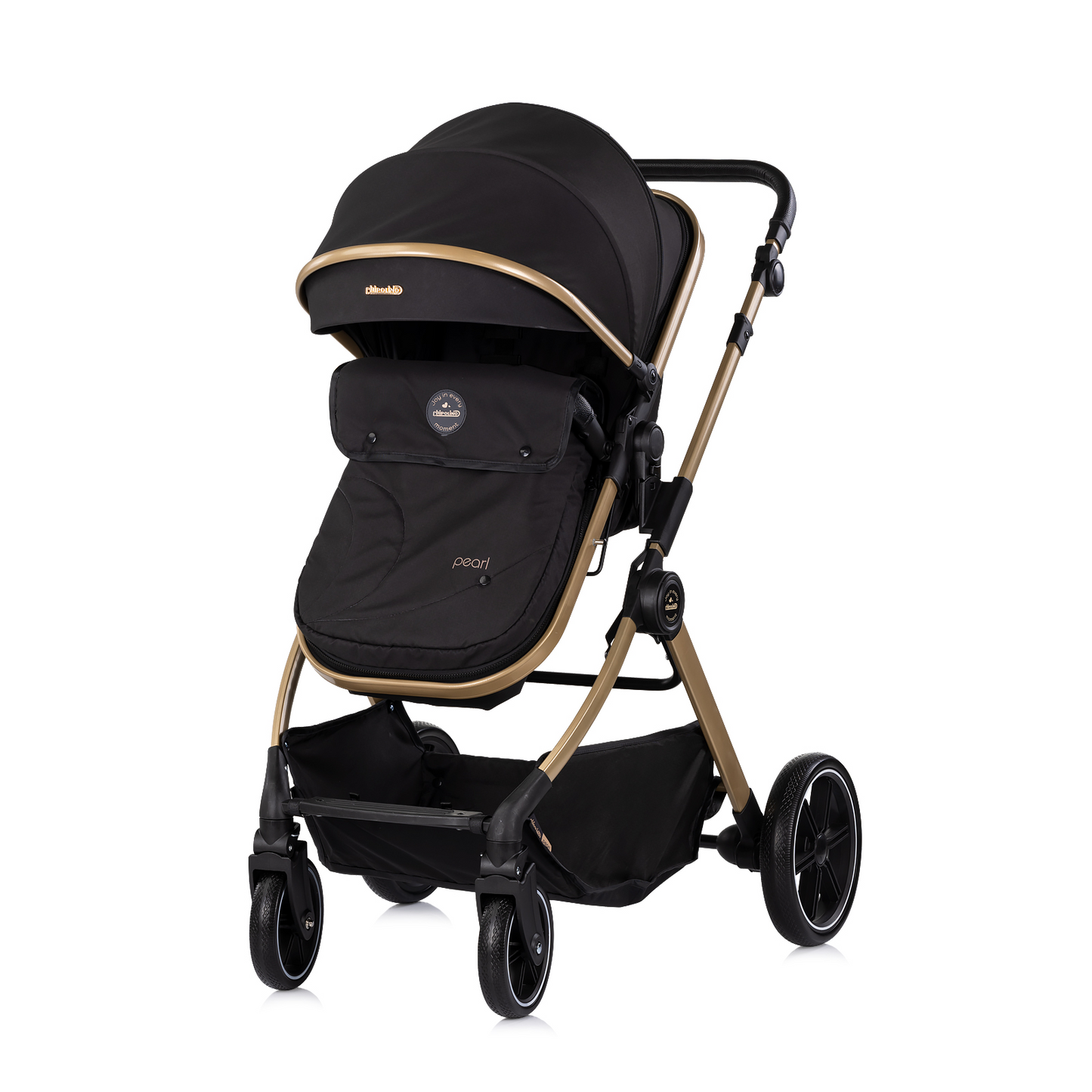 3-in-1 BABY-TRANSFORMATIONSKINDERWAGEN "PEARL" - NOIR