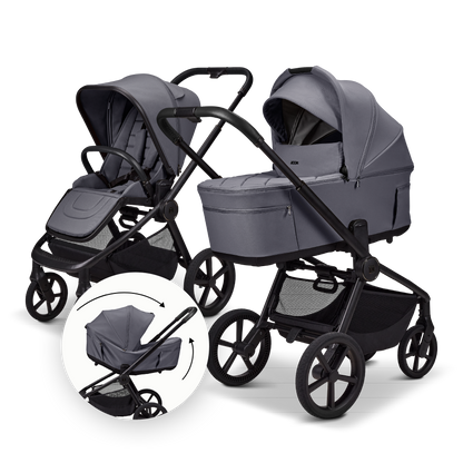 MOON 2in1 Kombikinderwagen RESEA Fold - Graphite